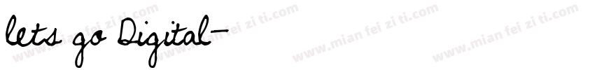 lets go Digital字体转换